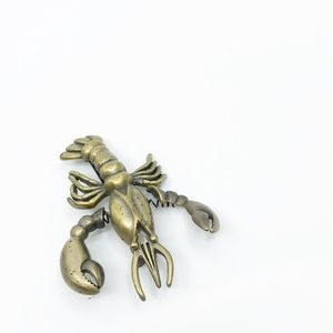 ben amun • small bronze tone articulated lobster brooch dress pin